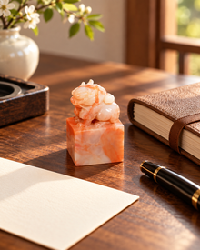 Apricot Cloud Seal | Sculpted Square Design