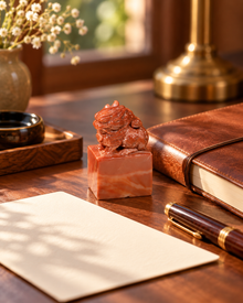 Russet Swirl Seal | Rich Red Sculptural Design