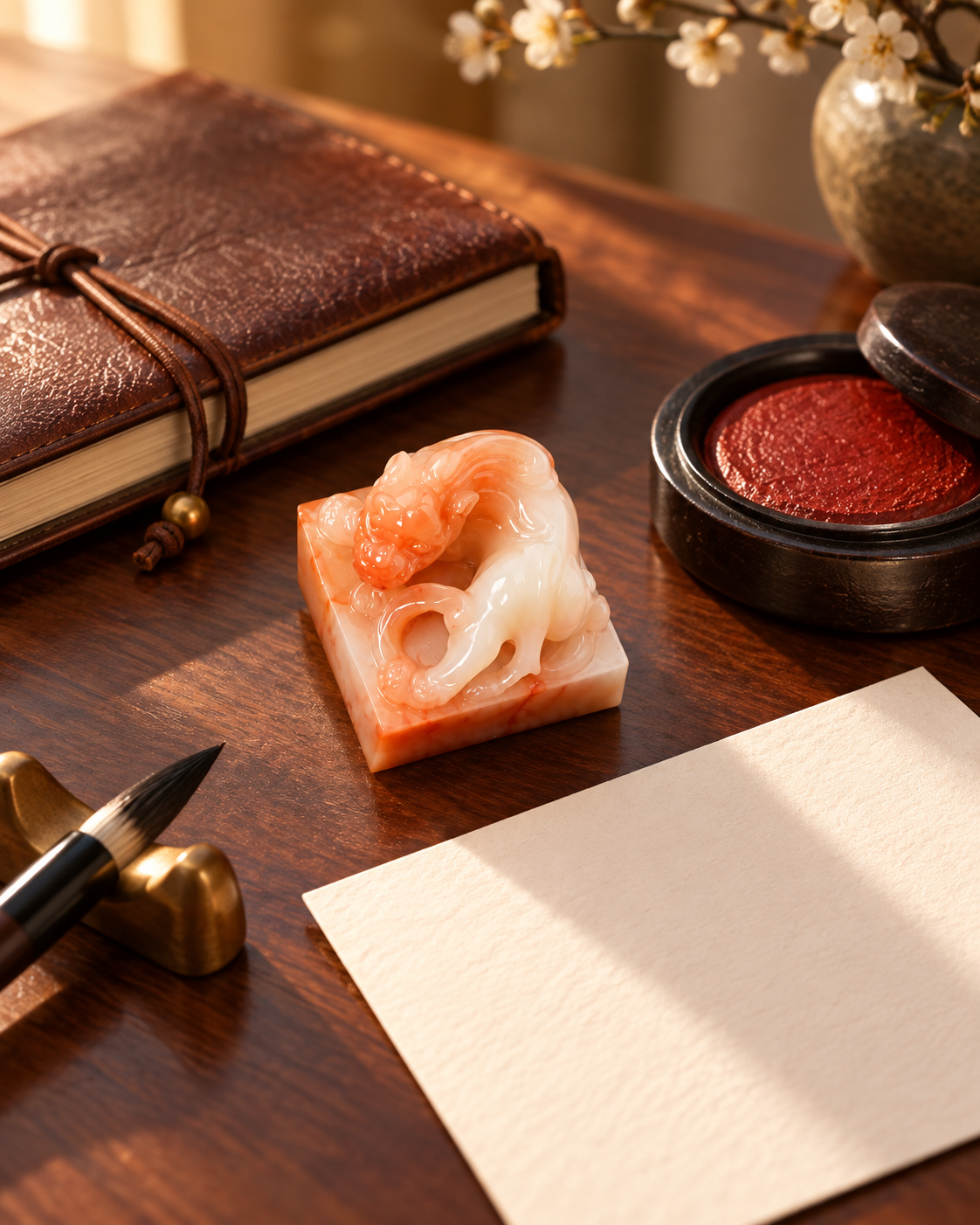 Apricot Curl Seal | Low-Profile Sculptural Design