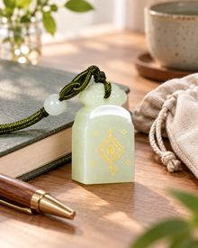 Luminous Jade Pendant | Tassel Included