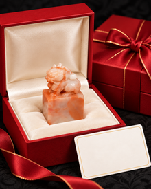 Apricot Cloud Seal | Sculpted Square Design