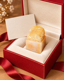 Honey Light Seal | Pale Gold Square Design