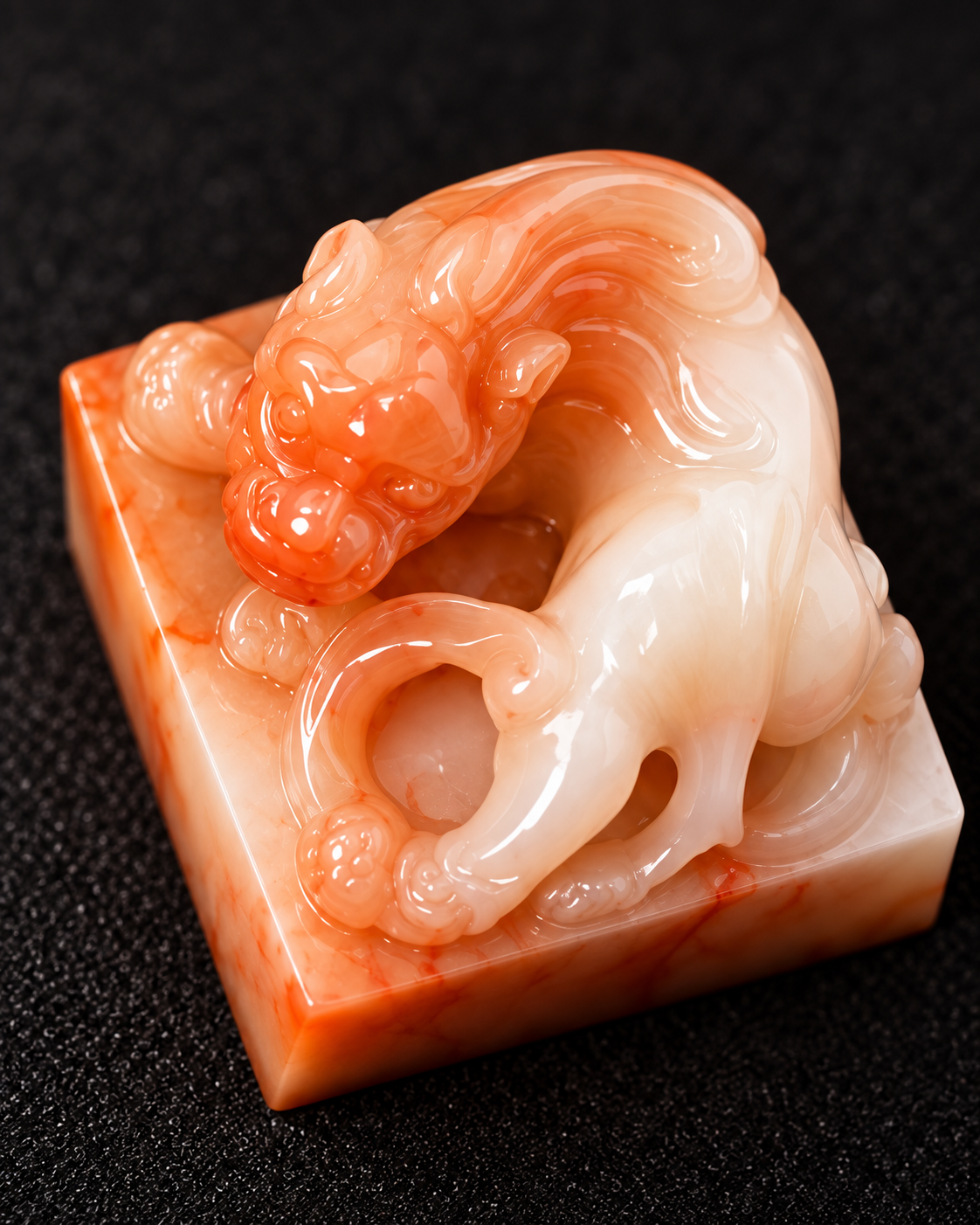Apricot Curl Seal | Low-Profile Sculptural Design