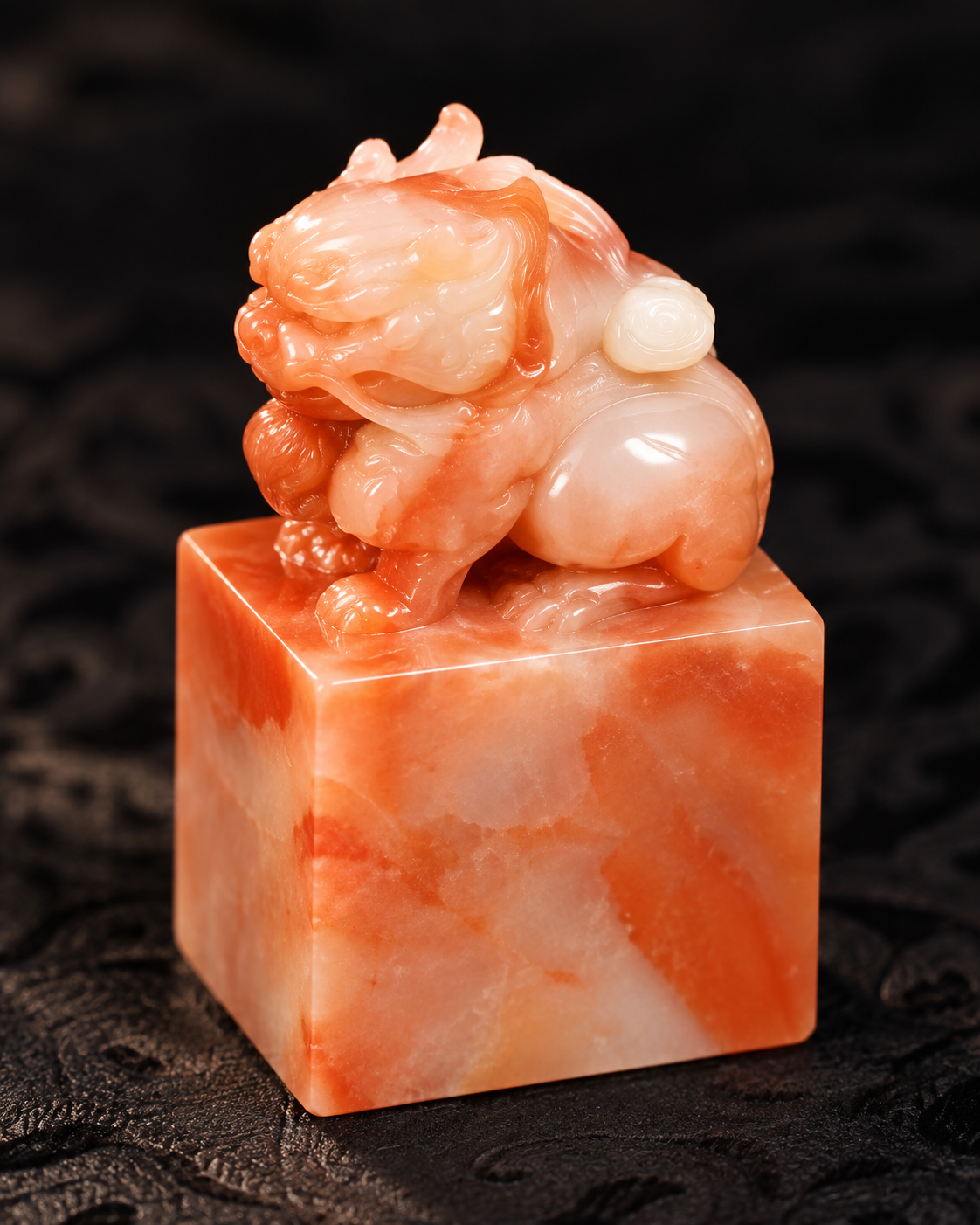 Apricot Cloud Seal | Sculpted Square Design