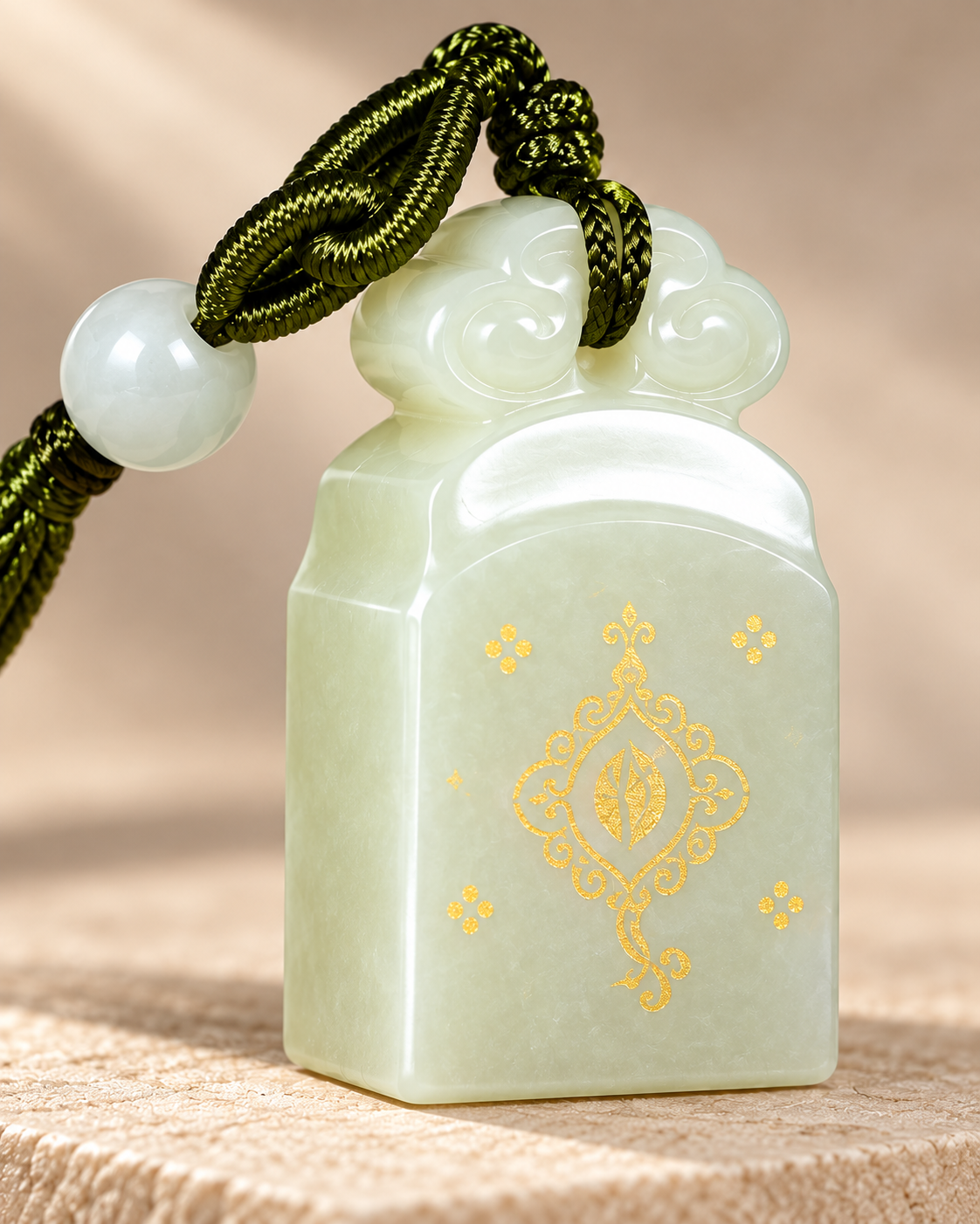 Luminous Jade Pendant | Tassel Included - detail view 4