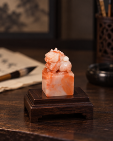 Apricot Cloud Seal | Sculpted Square Design