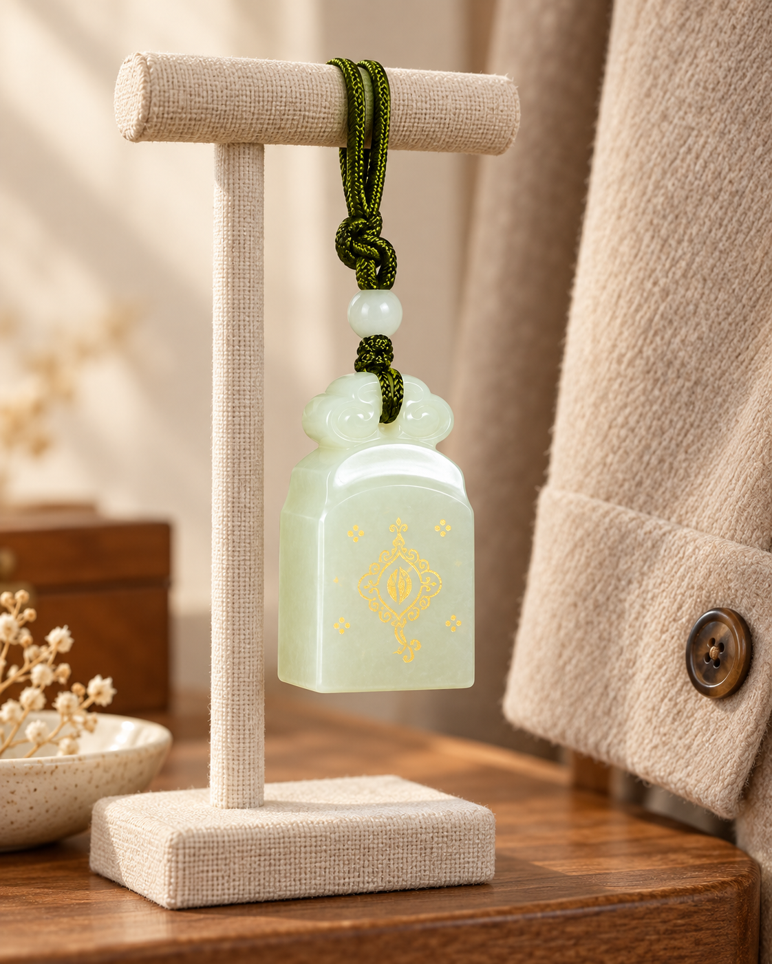 Luminous Jade Pendant | Tassel Included - detail view 5