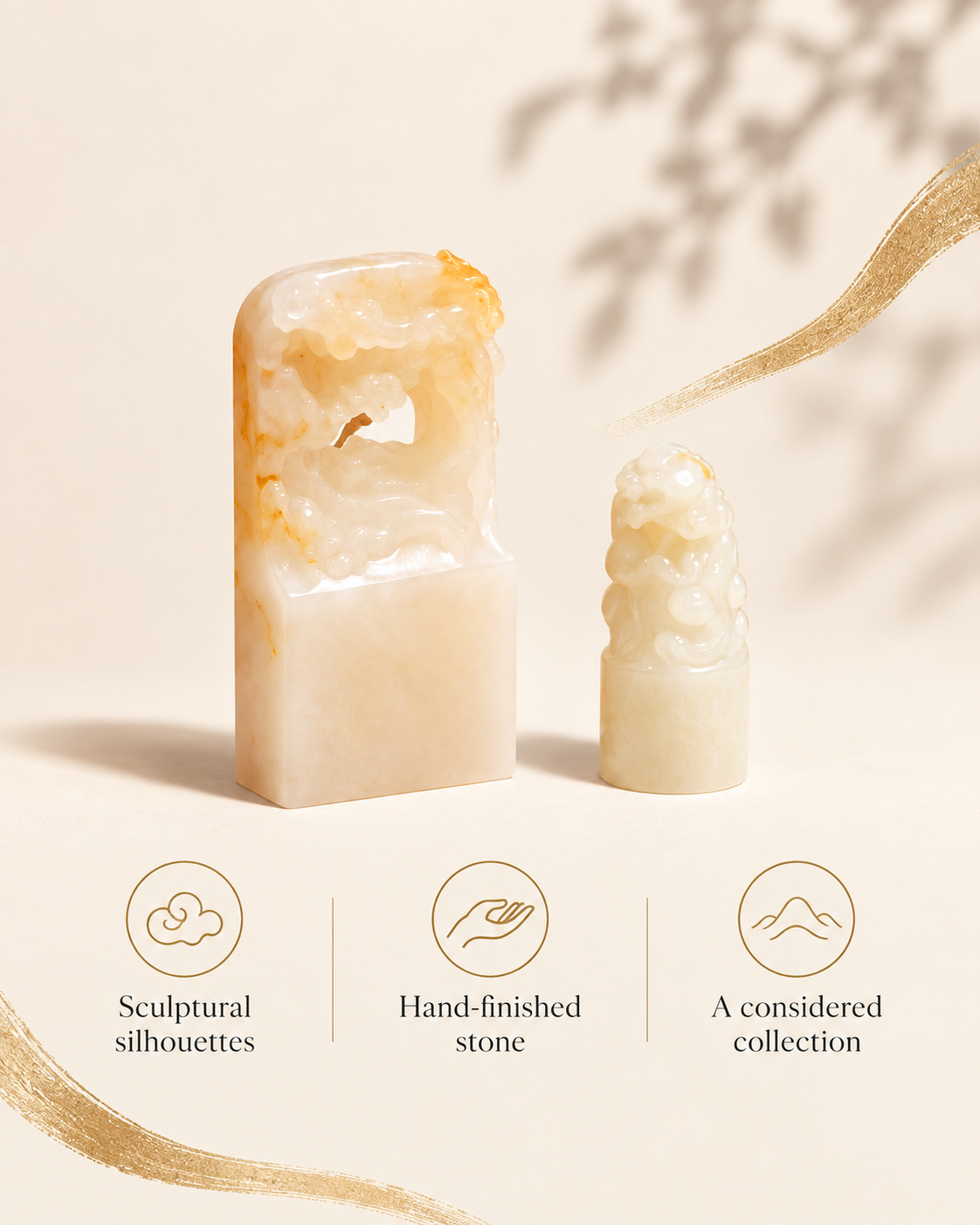 Cream Silhouette Seals | Sculptural Collection
